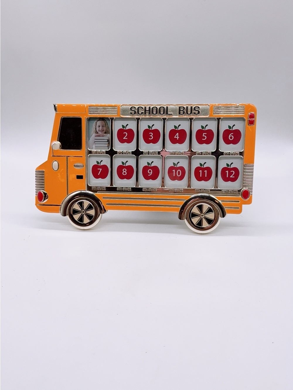 Yellow School Bus Photo Frame From 1st To 12th Photo Slots, School Years NEW